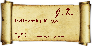 Jedlovszky Kinga névjegykártya
