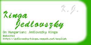 kinga jedlovszky business card